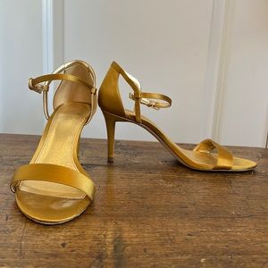 MICHAEL KORS Simone Mid Sandal SATIN FABRIC Gold
